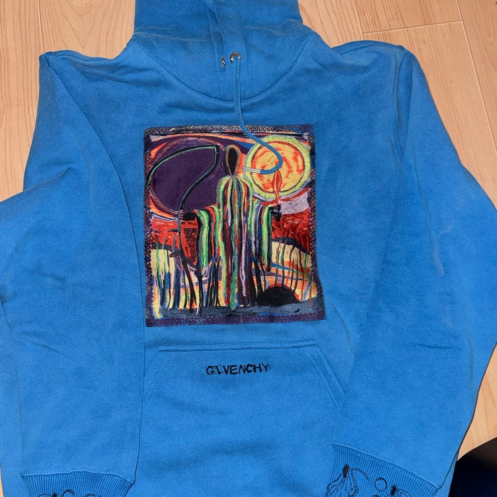 Givenchy Vibrant Blue Artistic Hoodie